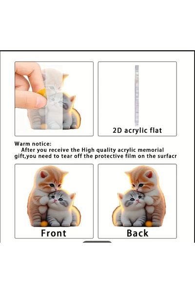 Sonic Cat Acrylic Keychain Small Kitten