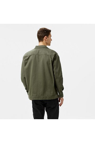 United 4 Unıted4 Washed Denim Zip Men's Khaki Coat