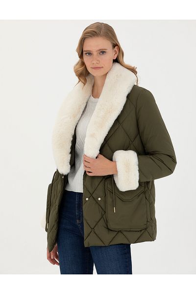 Pierre Cardin Green Fur Coat 50277567-Vr238