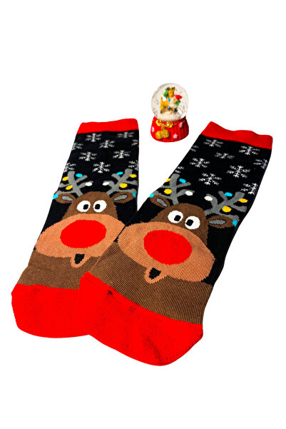 Vonkap Deer Cozy Deer Patterned Christmas Socks Christmas Gift New Year's Gif...