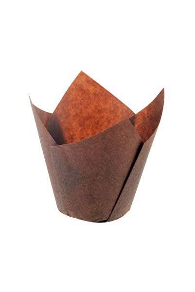 artizanmutfak Brown Tulip Mold 160X50 mm - 200 Mini Cake Capsules