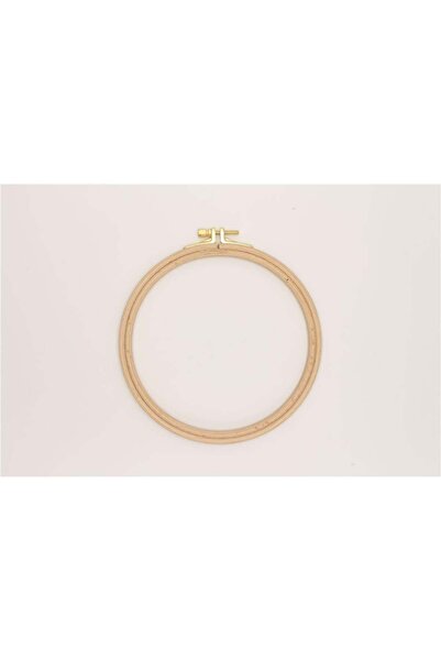 Nurge بكرة تطريز خشبية برأس لولبي رقم: 3 - 8 ملم بني فاتح