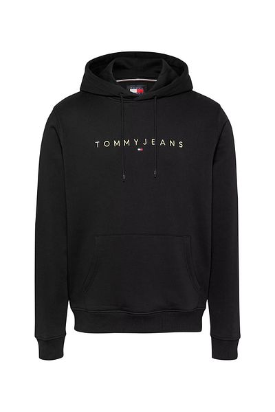 Tommy Hilfiger Men's Gold Lettering Hooded Sweatshirt - Black