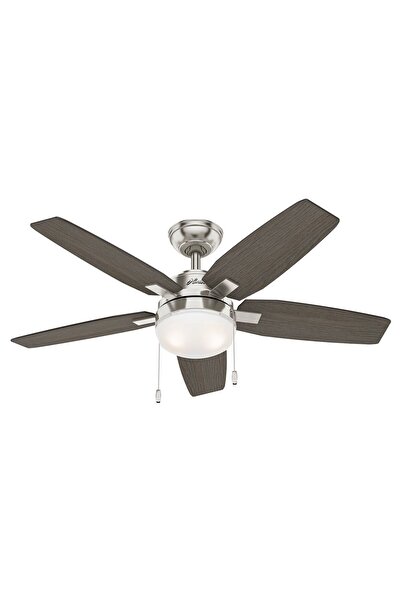 Hunter Fan Arcot Fırçalanmış Nikel - 117 Cm. Aydınlatmalı Tavan Vantilatörü