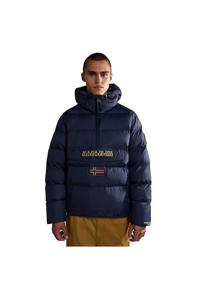Napapijri Men's Coat Rainforest Op Wi Puff Navy Blue Waterproof Men's Jacket Np0A4Hma1761