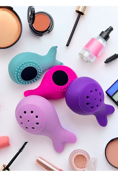 Artikel Colorful Facial Makeup Removal, Face Washing Massage Brush, Manual Silicone Brush 1 Piece