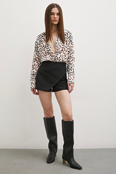 Never more Πουκάμισο με μοτίβο ζώων σε μπεζ χρώμα