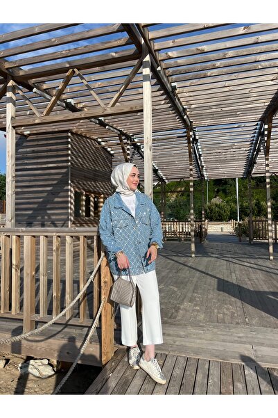 Nossa prive Taşlı Kot Ceket