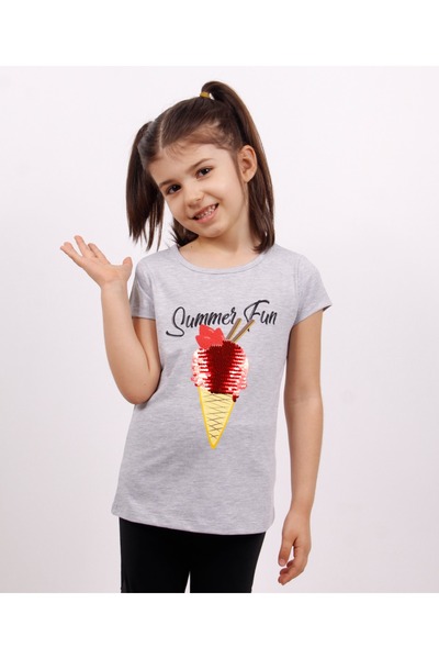 Toontoy Tricou pentru fete Dondurma cu imprimeu