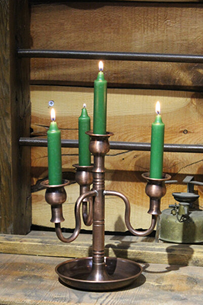 TURNA BAKIR Vintage 4lü Şamdan Oksit Turna2612-3