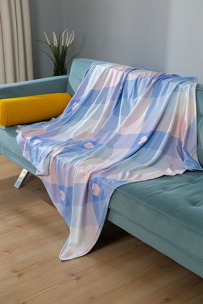 Caymoon Pătură unică din lână imprimată 130x170 (acasă, picnic, mașină)