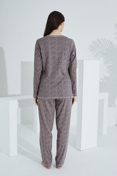Etoile Set de pijamale pentru femei, 100% bumbac, cu mânecă lungă