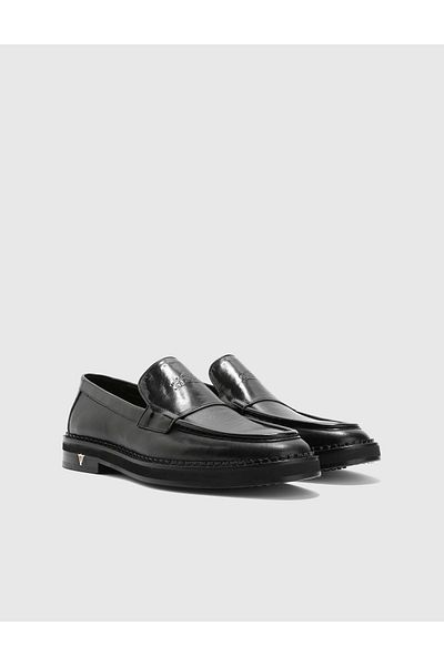 İLVİ Malachi Genuine Analin Leather Men's Black Classic Shoes