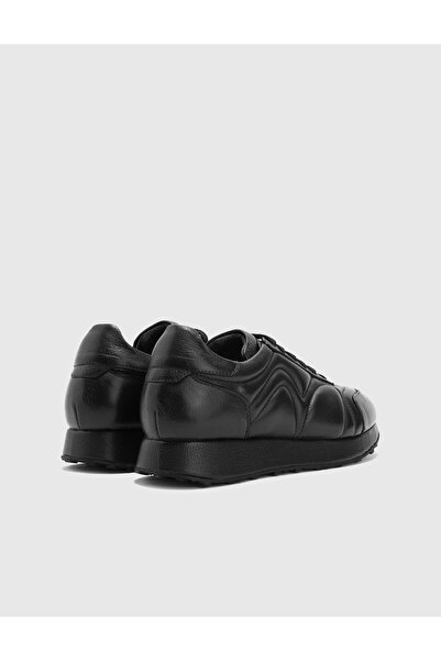 İLVİ Alisson Genuine Leather Men's Black Sneakers
