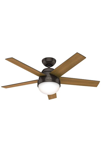 Hunter Fan Stile Ham Bronz 117 Cm. Aydınlatmalı Ve Uzaktan Kumandalı Tavan Va...