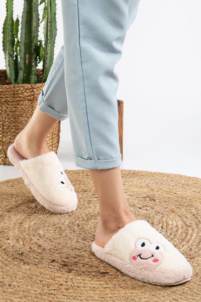 Jackers Γυναικείες βελούδινες παντόφλες σπιτιού με αθόρυβη σόλα με φιγούρα βατράχου