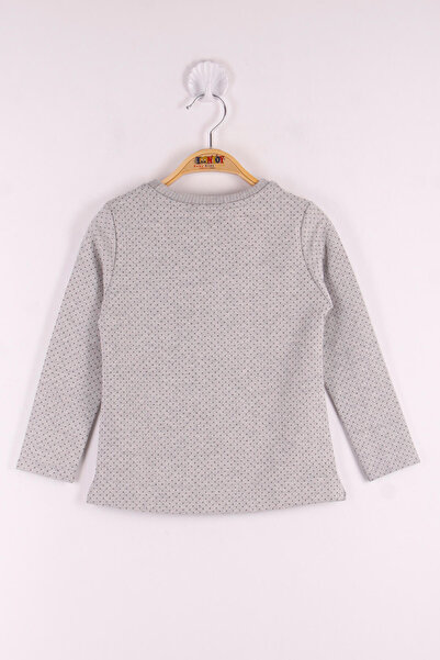 Toontoy Summer Embroidered Girl's T-shirt - Polka Dots