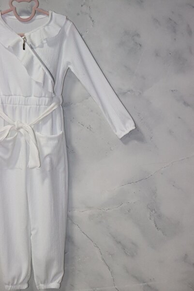 FESSHERA Stylish Girls' Jumpsuit with Ruffled Belt Special for Princesses