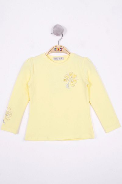 Toontoy Clover Embroidered Girl's Sweatshirt
