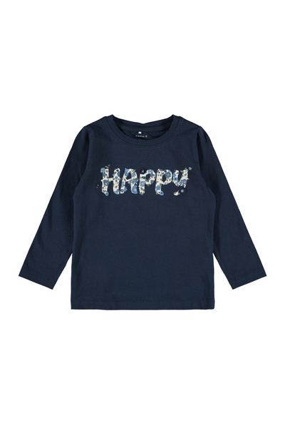 Name it تي شيرت Happy Graphic - أزرق داكن