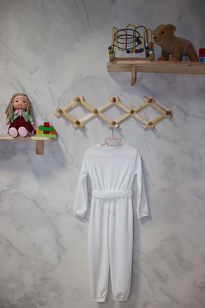 FESSHERA Stylish Girls' Jumpsuit with Ruffled Belt Special for Princesses