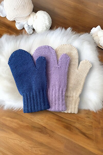 DAFFODİL Unisex Triko Bebek Eldiveni 3 Çift Set (0-3 YAŞ)