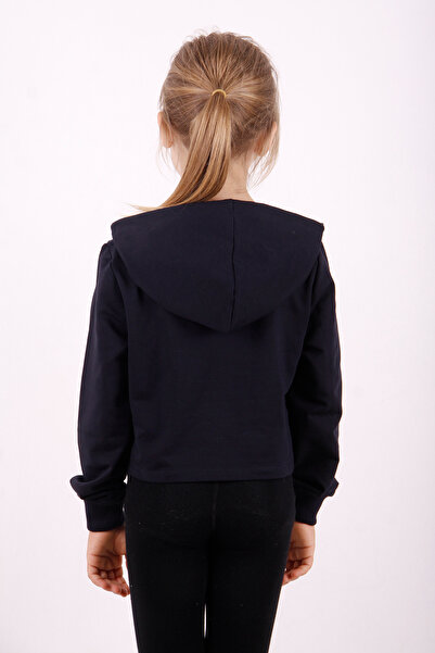 Toontoy Crop Swea pentru fete Relax Fit cu glugă cu imprimeu tricou - 2 fire