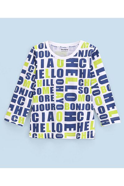 Honeyhap Premium Cotton Full Sleeves T-Shirt With Gaming Print Pack Of 2 - White & Wild Lime