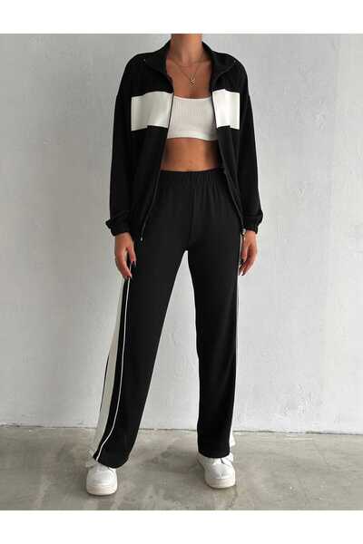 orjinal blue b Set sport negru cu garnitură din material modal și cărucior