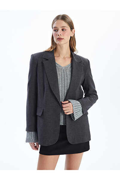 LC Waikiki Anthracite Women's Blazer Jacket