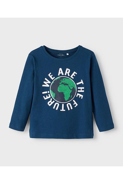 Name it Printed Long Sleeves T-Shirt - Titan