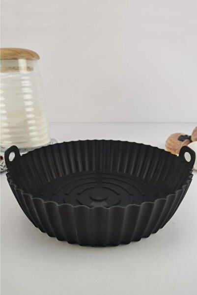 Tohana 19 cm Black Silicone Handle Fireproof Non-Stick Airfryer Mold