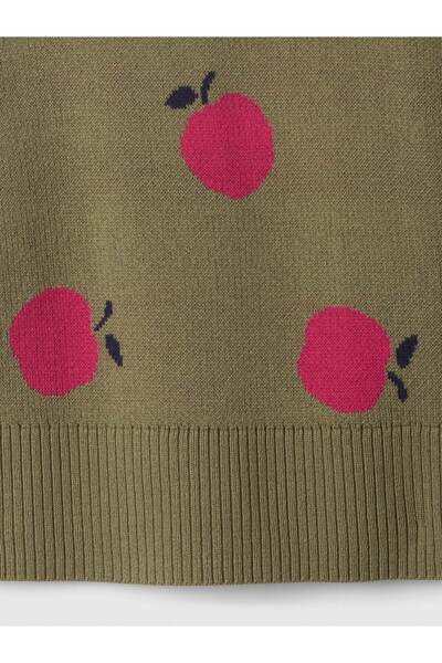 GAP Kız Bebek Haki Desenli Kazak