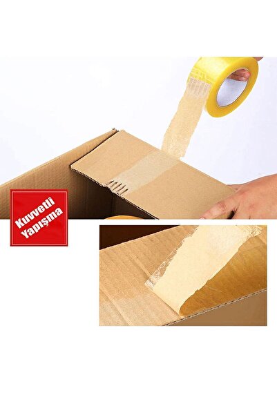 Delvos 4 Adet Koli Bandı 45 Mm Ekonomik Şeffaf Güçlü Yapışkanlı Kopmayan Bant Bandı (4 ADET)