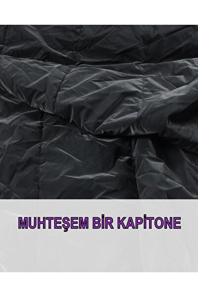 Kumaş Parça Montluk Kapitone Siyah Renkte (En 140 cm x Boy 240 cm)