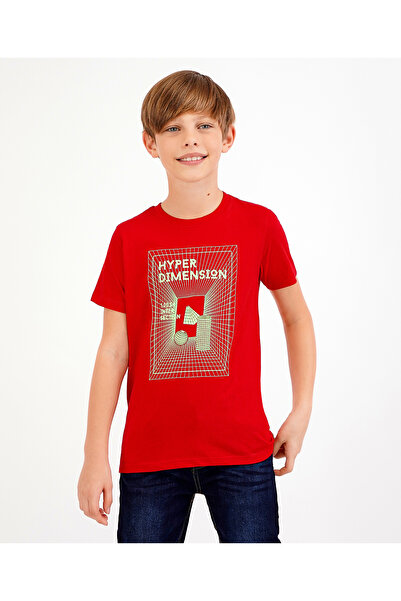 Primo Gino Half Sleeves T-Shirt With HD Print - Red