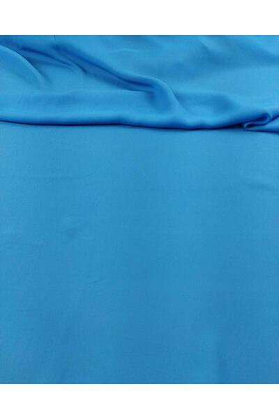 Kumaş Parça Sifon Creponat Albastru - Latime 130cm x Lungime 200cm