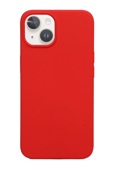 Merwish غطاء حماية من السيليكون متوافق مع هاتف Apple Iphone 13 وIphone 14 مع شعار مخملي باللون الأحمر