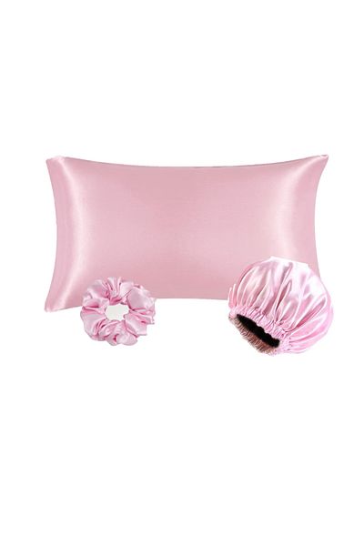 ANT HOME TEKS Satin Bonnet - Set cosmetic cu cataramă și îngrijire pentru păr creț și drept