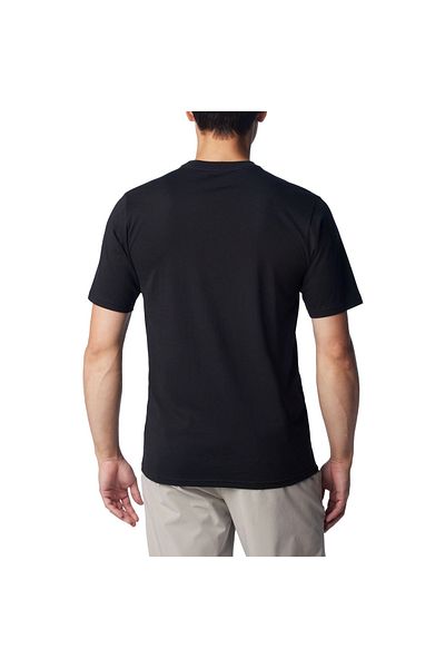 converse Tricou negru Columbia Basic Logo pentru bărbați