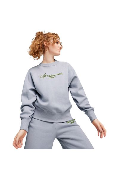 Puma Dámská blůza Puma Classics šedá Relaxed Crew