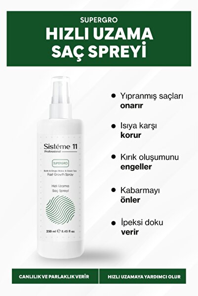 Sistéme 11 Sisteme 11 At Kuyruğu Saç Spreyi ( Hızlı Uzamaya Yardımcı) 250 ml