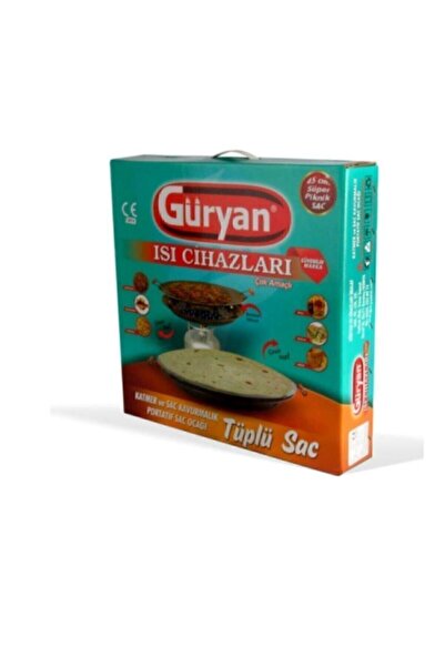 GÜRYAN Portatif Çift Yönlü Piknik Tüpü Sacı 45 Cm Kavurma - Yufka - Gözleme Sacı