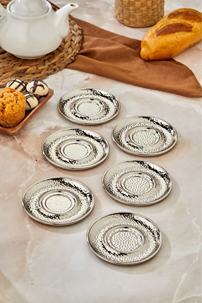 Cooker 6'Lı Metal Çay Tabağı