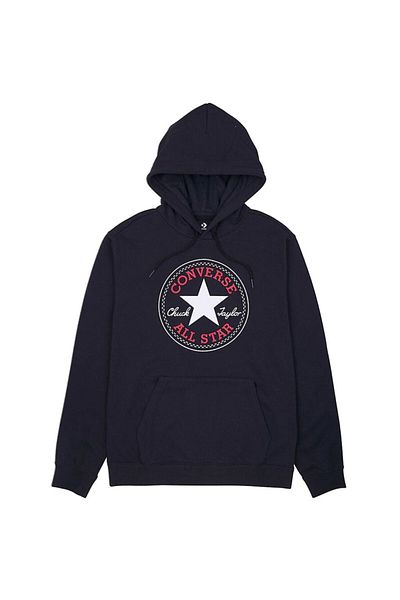 converse Kapuce Converse Chuck Patch Hoodie Ft, černá, Unisex