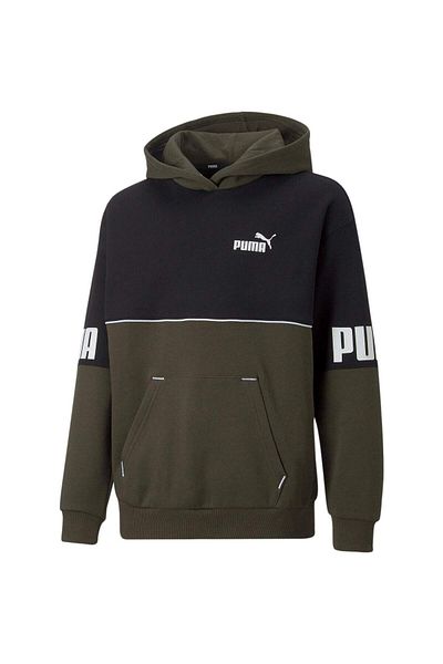 Puma Hood Puma Power Colorblock s kapucňou, čierna, detská