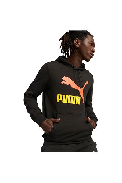 Puma Pánská mikina s kapucí Puma Classics Logo Hoodie S Tr, černá