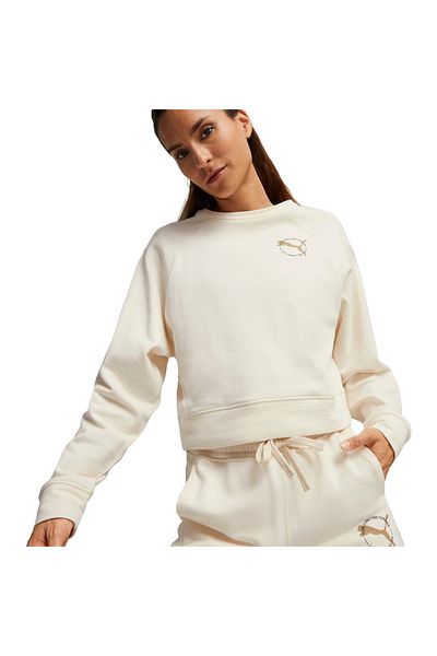Puma Blúzka Puma Better Sportswear Crew, Béžová, Dámske