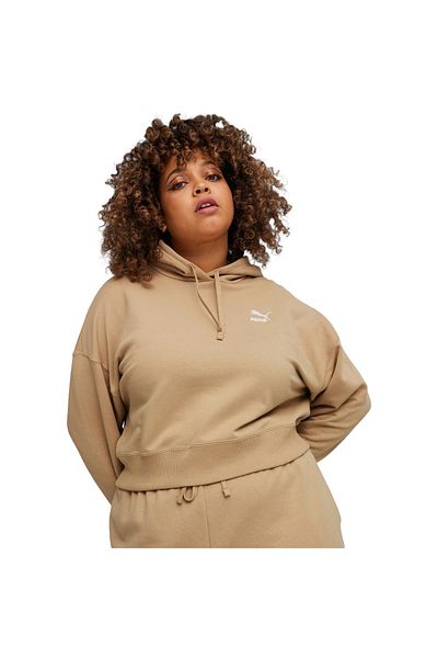 Puma Mikina s kapucňou Puma Better Classics Cropped Tr, Béžová, Dámske
