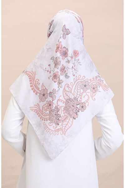 sefamerve Cvs-04 Model Patterned Gray Tile Scarf